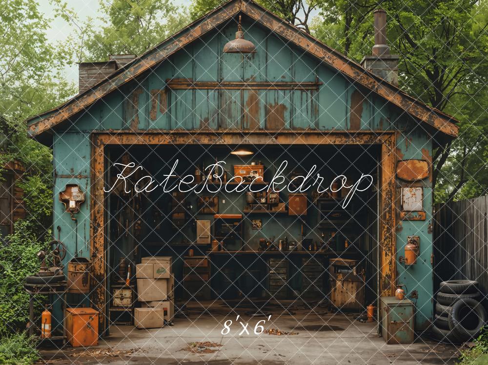 Kate Fête des Pères Rustique Garage Forêt Toile de fond conçue par Emetselch