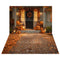 Kate Halloween Citrouilles Feuilles Maison Toile de fond+Automne Pierre Feuilles Sol Toile de fond