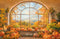 Kate Automne Citrouille Tournesol Fenêtre Toile de fond conçue par Emetselch - Kate Backdrop FR