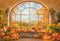 Kate Automne Citrouille Tournesol Fenêtre Toile de fond conçue par Emetselch - Kate Backdrop FR
