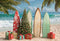 Kate Noël Plage Planches de surf Cadeaux Toile de fond conçue par Emetselch - Kate Backdrop FR