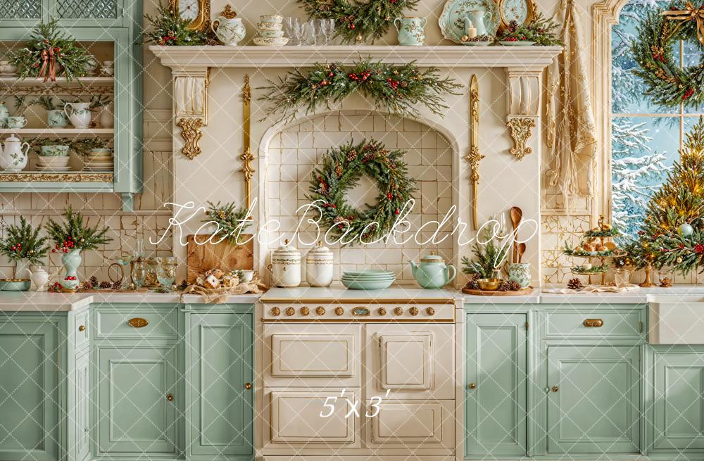 Kate Noël Cuisine Vaisselle Placard Toile de fond conçue par Emetselch - Kate Backdrop FR