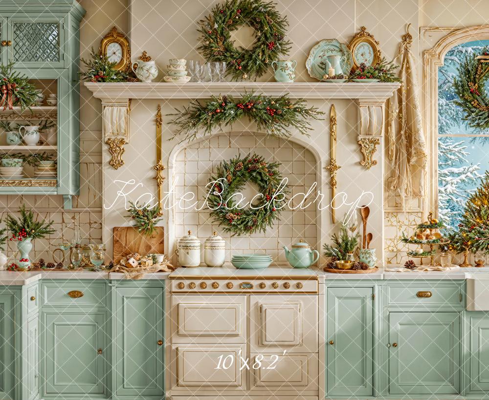 Kate Noël Cuisine Vaisselle Placard Toile de fond conçue par Emetselch - Kate Backdrop FR