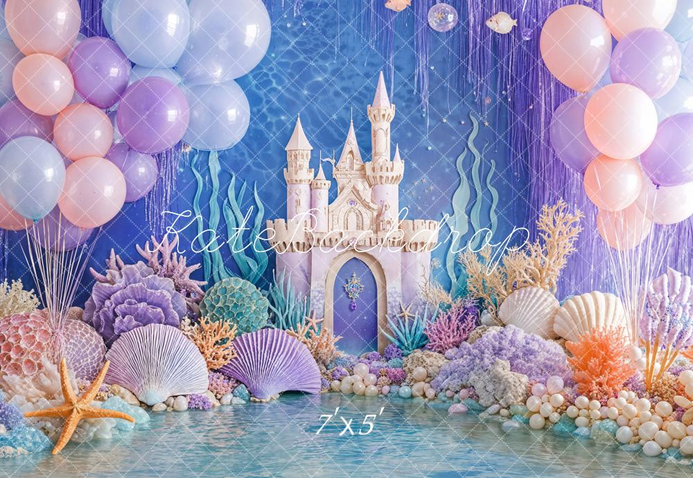 Kate Château Sous-marin Ballons Anniversaire Toile de fond conçue par Emetselch - Kate Backdrop FR