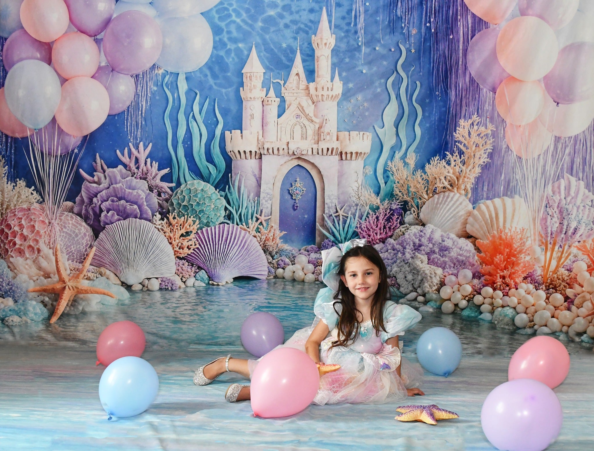Kate Château Sous-marin Ballons Anniversaire Toile de fond conçue par Emetselch