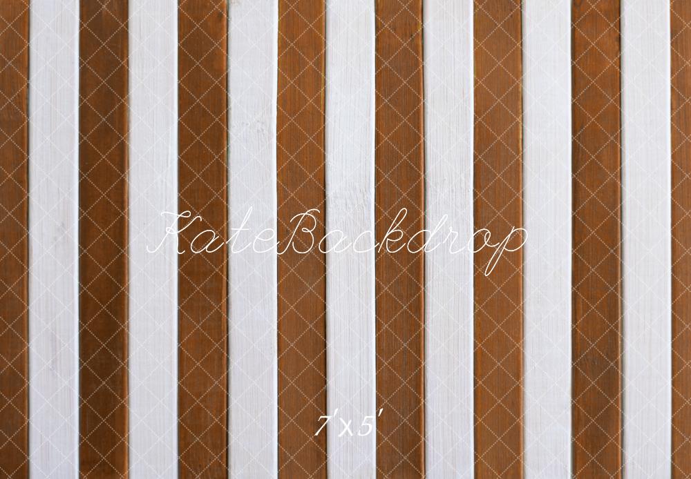 Kate Noël Sol rayé Marron et Blanc Toile de fond conçue par Mini MakeBelieve - Kate Backdrop FR