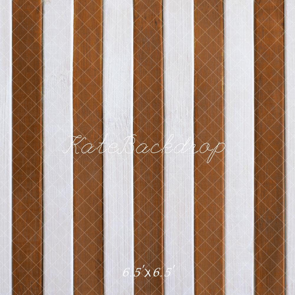 Kate Noël Sol rayé Marron et Blanc Toile de fond conçue par Mini MakeBelieve - Kate Backdrop FR