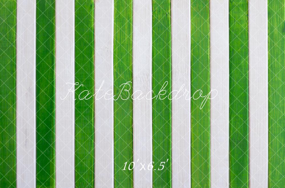 Kate Noël Sol rayé Vert et Blanc Toile de fond conçue par Mini MakeBelieve - Kate Backdrop FR