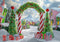 Kate Sapin de Noël Arche Bonbons Village Toile de fond conçue par Mini MakeBelieve - Kate Backdrop FR