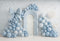 Kate Anniversaire Ballon Bleu Arche Nœud Toile de fond conçu par Ashley Paul - Kate Backdrop FR