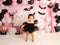Kate Halloween Fantômes Ballons Bonbon Rose Toile de fond conçue par Ashley Paul - Kate Backdrop FR