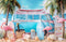 Kate Été Plage Flamant rose Van Toile de fond conçue par Emetselch - Kate Backdrop FR