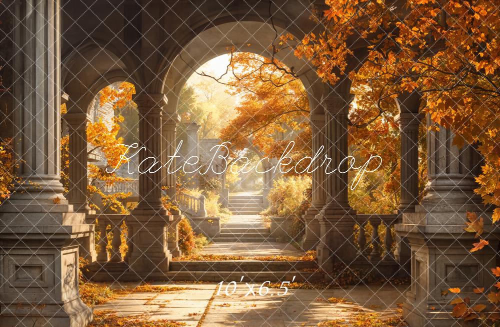 Kate Automne Architecture Rétro Érable Arche Toile de fond conçue par Emetselch - Kate Backdrop FR