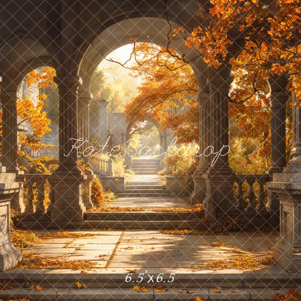Kate Automne Architecture Rétro Érable Arche Toile de fond conçue par Emetselch - Kate Backdrop FR