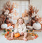 Kate Automne Citrouille Fleur Porte Boho Toile de fond conçue par Emetselch