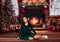 Kate Sapin de Noël Cheminée Cadeaux Fenêtre Toile de fond conçue par Emetselch - Kate Backdrop FR