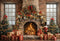 Kate Sapin de Noël Cheminée Casse-Noisette Toile de fond conçue par Emetselch - Kate Backdrop FR