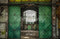 Kate Industriel Vintage Vert Entrepôt Toile de fond conçue par Emetselch - Kate Backdrop FR