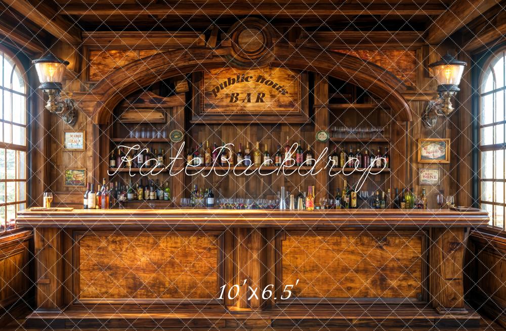 Kate Fête des Pères Bar Vintage Bois Toile de fond conçue par Emetselch