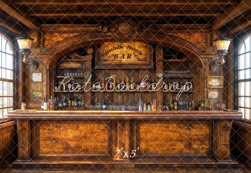 Kate Fête des Pères Bar Vintage Bois Toile de fond conçue par Emetselch