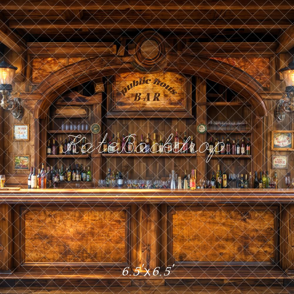 Kate Fête des Pères Bar Vintage Bois Toile de fond conçue par Emetselch