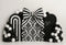 Kate Anniversaire Noir Blanc Nœud Ballons Toile de fond conçu par Ashley Paul - Kate Backdrop FR