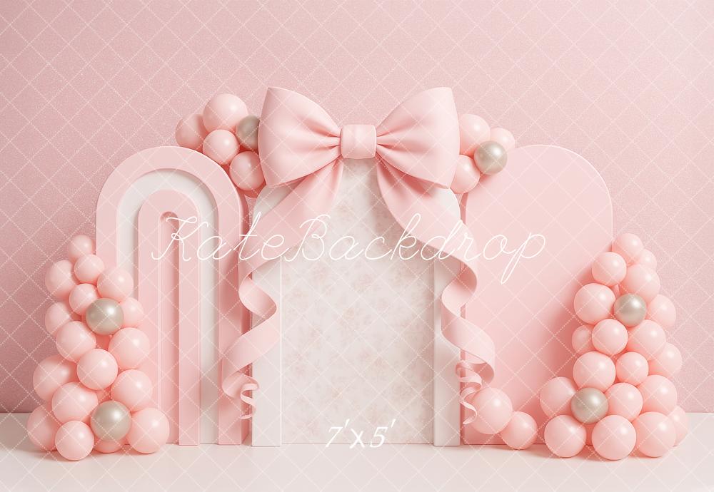 Kate Anniversaire Nœud Rose Ballon Arche Toile de fond conçu par Ashley Paul