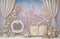 Kate Anniversaire Princesse Château Livre Fleurs Toile de fond conçu par Ashley Paul - Kate Backdrop FR