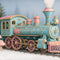 Kate Hiver Train polaire Champignon Neige Toile de fond conçu par Ashley Paul - Kate Backdrop FR