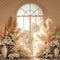 Kate Bohème Fleur Fenêtre Herbe de la pampa Toile de fond conçue par Emetselch - Kate Backdrop FR