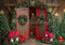 Kate Sapin de Noël Plaid Grange Porte Toile de fond conçue par Mini MakeBelieve - Kate Backdrop FR