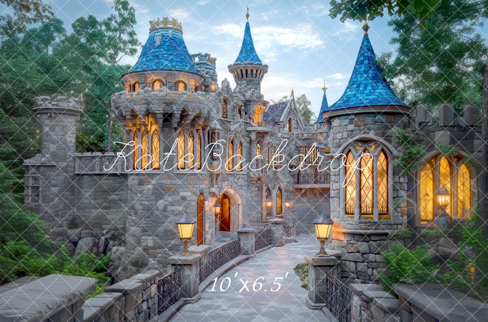 Kate Conte de fées Château Allée Nuit Toile de fond conçue par Mini MakeBelieve