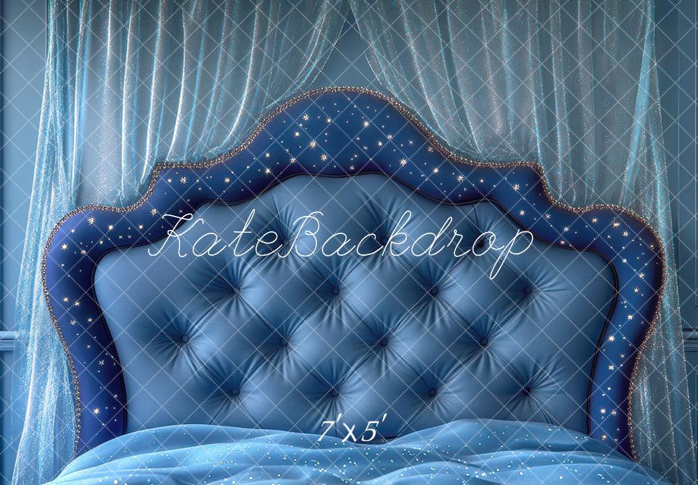 Kate Tête de lit Élégant Bleu Rideau Toile de fond conçue par Mini MakeBelieve - Kate Backdrop FR