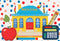 Kate Scolaire École Pomme Calculatrice Toile de fond conçue par Emetselch - Kate Backdrop FR