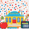 Kate Scolaire École Pomme Calculatrice Toile de fond conçue par Emetselch - Kate Backdrop FR