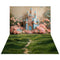 Kate Princesse Château de rêve Fleurs Toile de fond+Printemps Herbe Allée Sol Toile de fond - Kate Backdrop FR