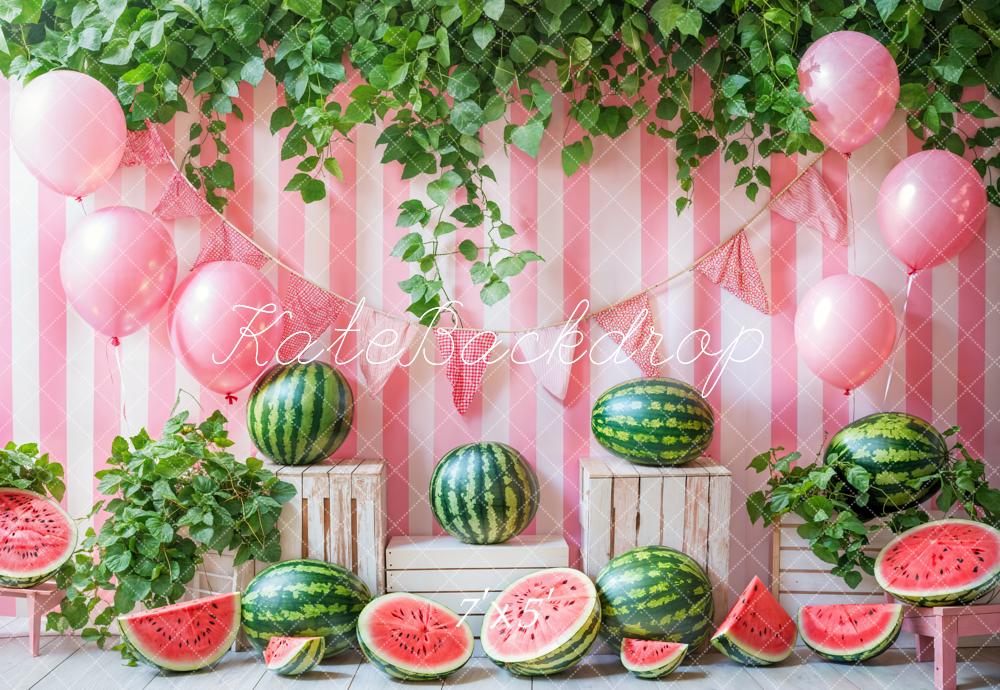 Kate Été Pastèque Anniversaire Rose Toile de fond conçue par Emetselch - Kate Backdrop FR