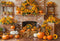 Kate Automne Tournesol Cheminée Citrouille Toile de fond conçue par Emetselch - Kate Backdrop FR