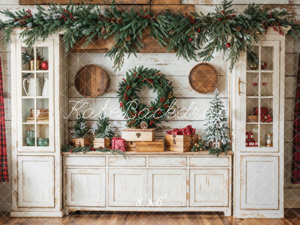 Kate Noël Armoire Rustique Blanc Toile de fond conçue par Emetselch - Kate Backdrop FR
