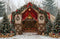 Kate Sapin de Noël Grange Neige Forêt Toile de fond conçue par Emetselch - Kate Backdrop FR