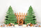 Kate Hiver Sapin de Noël Clôture en Bois Toile de fond conçue par Emetselch - Kate Backdrop FR