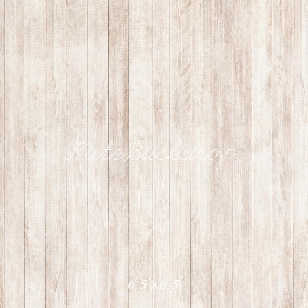 Kate Beige clair Bois Sol Toile de fond conçue par Emetselch