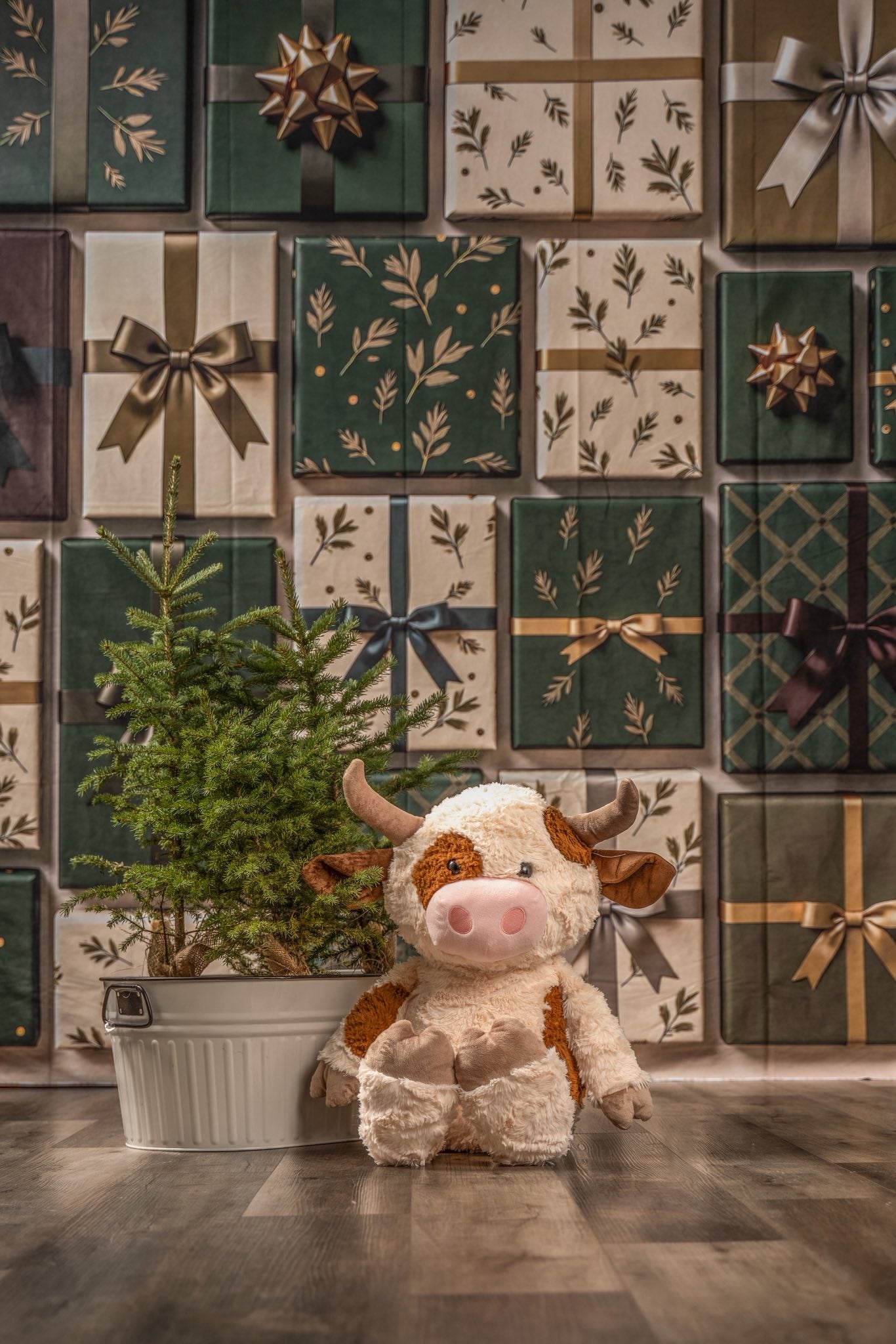 Kate Noël Vert Cadeaux Mur Toile de fond conçue par Mini MakeBelieve - Kate Backdrop FR
