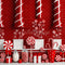Kate Noël Bonbons Boutique Rouge Toile de fond conçue par Patty Roberts - Kate Backdrop FR