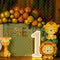Kate 1er anniversaire Jungle Safari Animaux Toile de fond conçue par Patty Roberts - Kate Backdrop FR