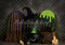 Kate Halloween Sorcière Chaudron Balai Magie Toile de fond conçue par Patty Roberts - Kate Backdrop FR