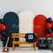Kate Anniversaire Sport Baseball Banc Toile de fond conçue par Patty Roberts - Kate Backdrop FR