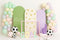 Kate Anniversaire Sport Football Pastel Ballon Toile de fond conçue par Patty Roberts - Kate Backdrop FR