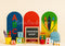 Kate Scolaire Crayons ABC Arche Toile de fond conçue par Patty Roberts - Kate Backdrop FR
