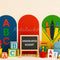 Kate Scolaire Crayons ABC Arche Toile de fond conçue par Patty Roberts - Kate Backdrop FR
